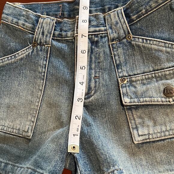 Lee Girls Blue Denim Jeans Shorts Size 10 Pockets High Waist - Picture 7 of 8